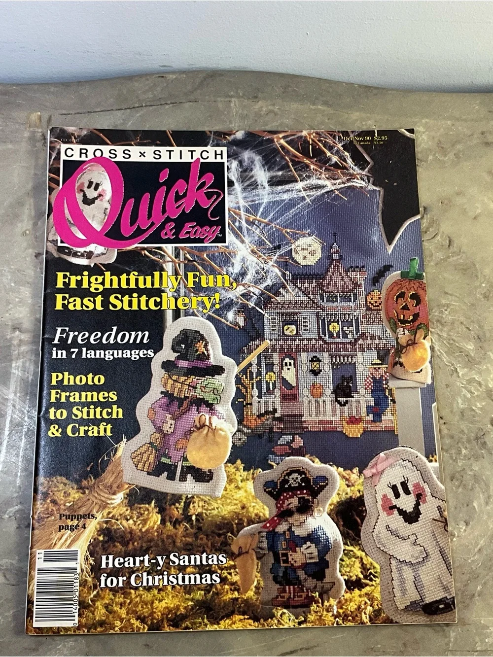 Six Quick & Easy Cross-Stitch Magazine Collection - Pink, White, Purple Covers